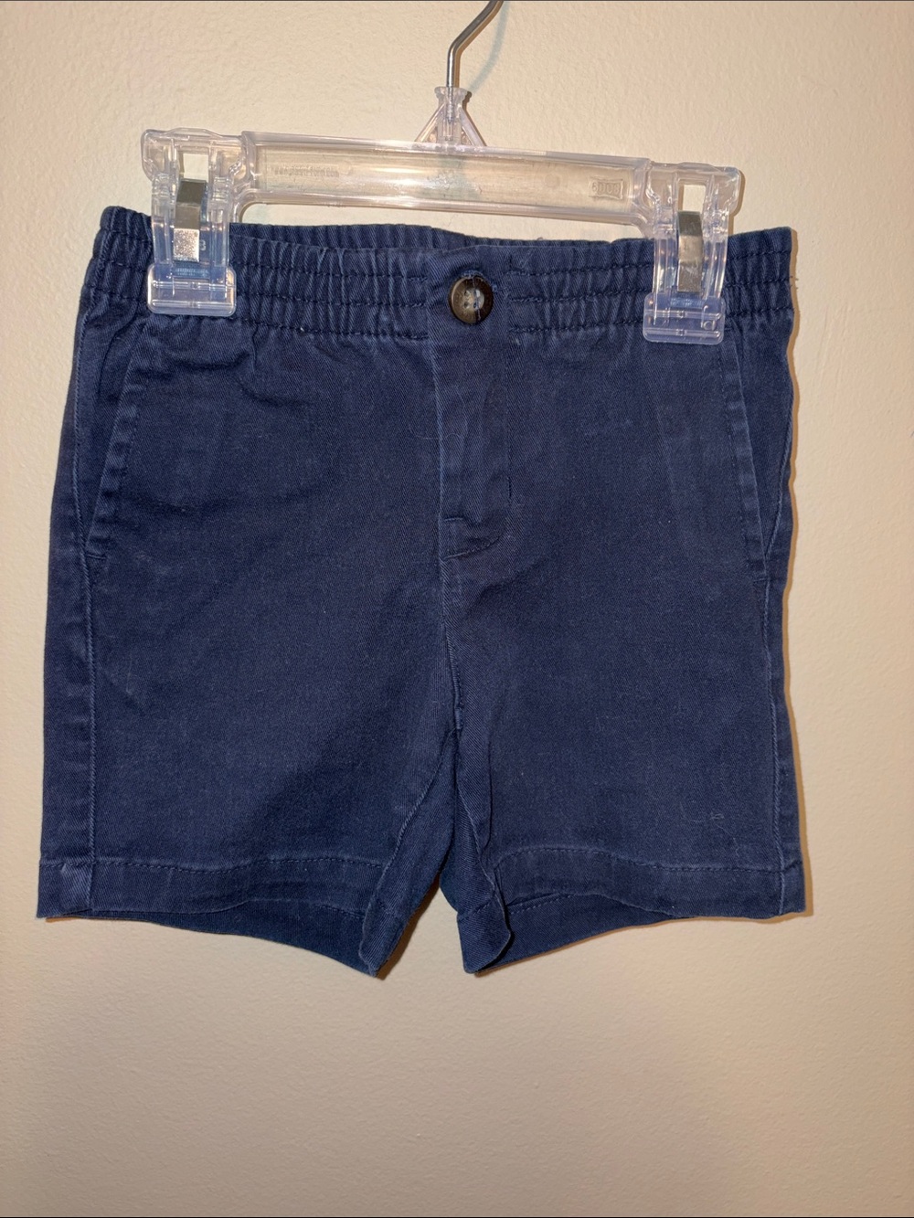 Janie and Jack Navy Elastic-Waist Shorts